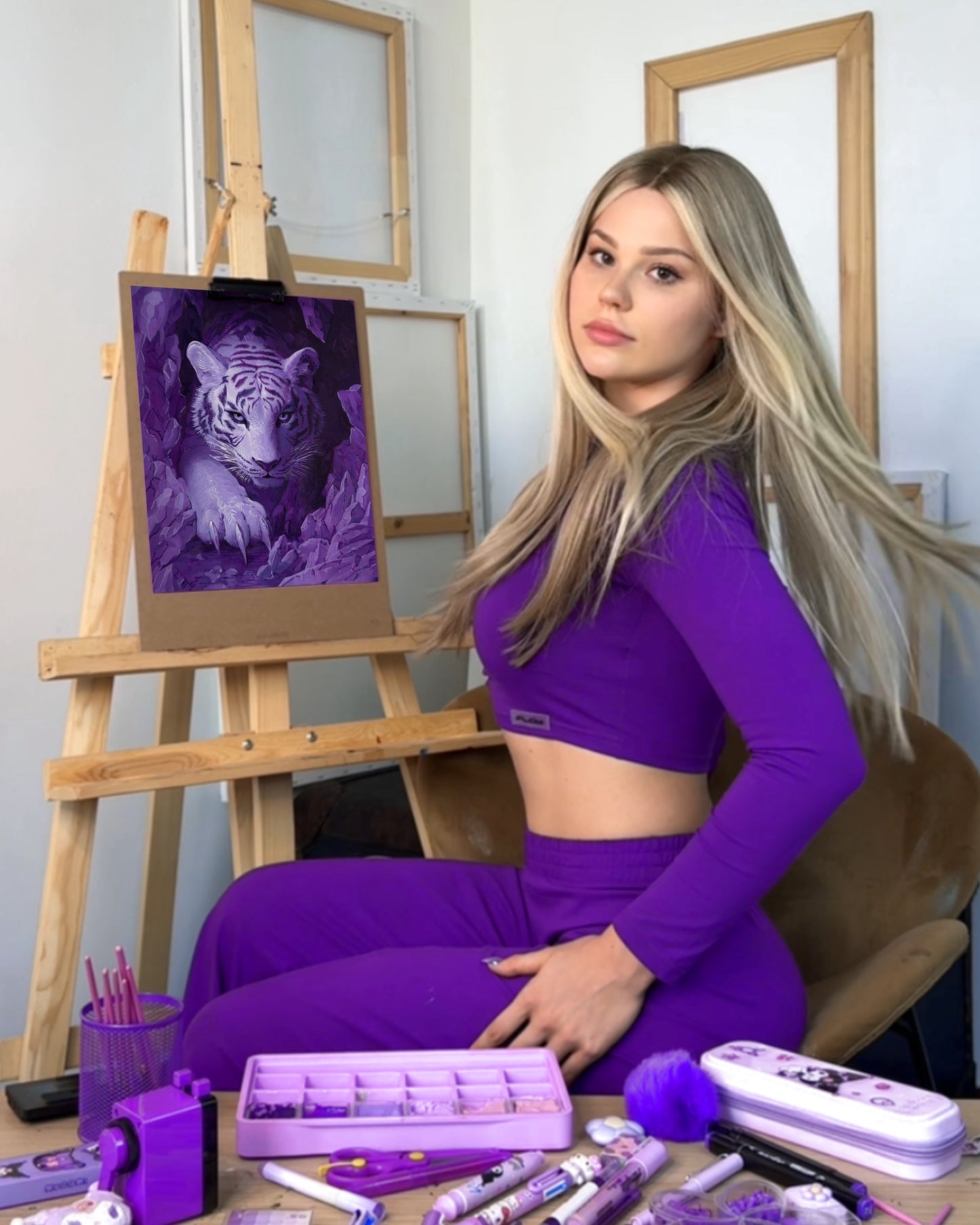 ORIGINAL PAINTING "PURPLE TIGER"